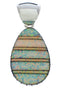 Genuine Sterling Silver Opal Inlay Pendant MX22277